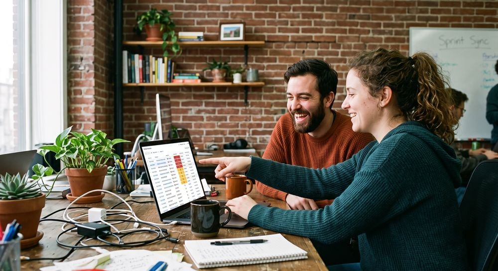 Teammates resolving a customer question together